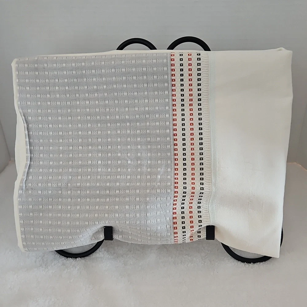 West Elm Vintage NWOT Cream Gray Organic Cotton Woven Euro Sham